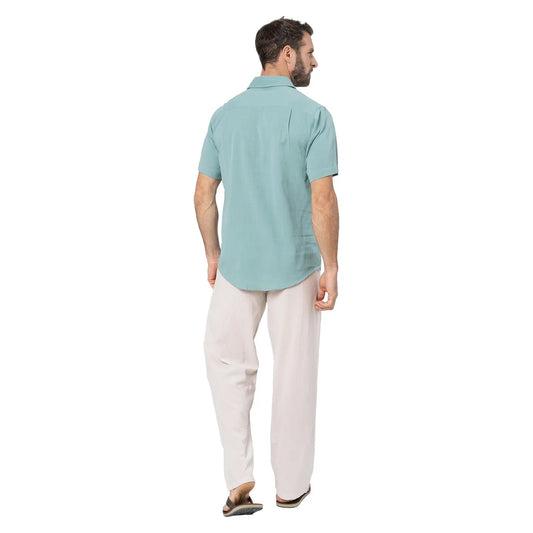 Men's Summer Linen Shirt Short Sleeve