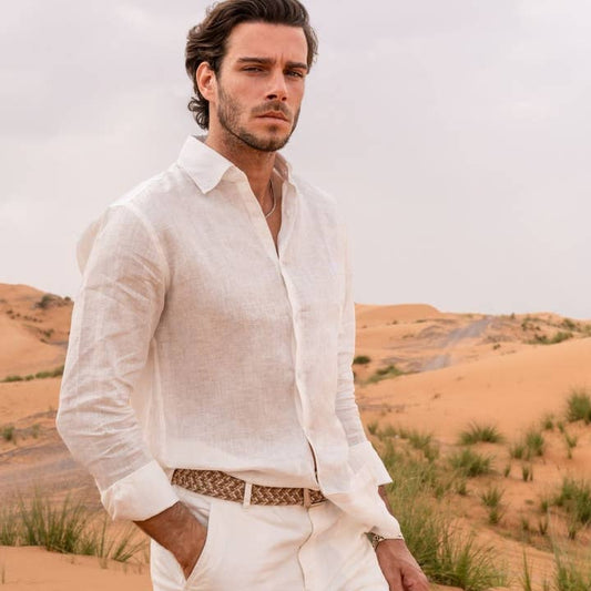Organic Ivory Linen Shirt